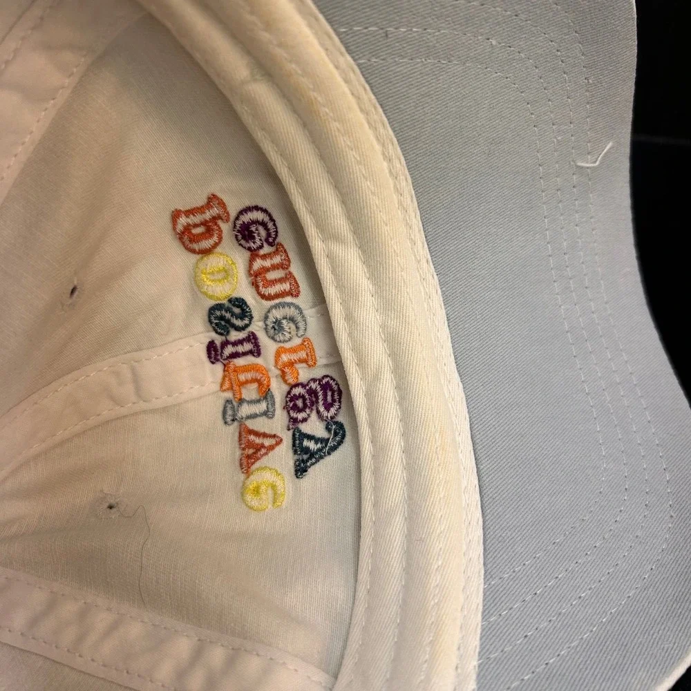 Positive Energy Womens White Unbranded Baseball Hat Bow Back OSFM